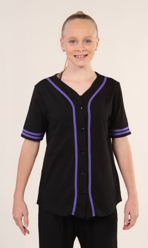 Black + PURPLE - 43 (cotton lycra 165gsm)