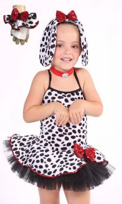 DALMATION + Headband, gloves & collar Dance Costume