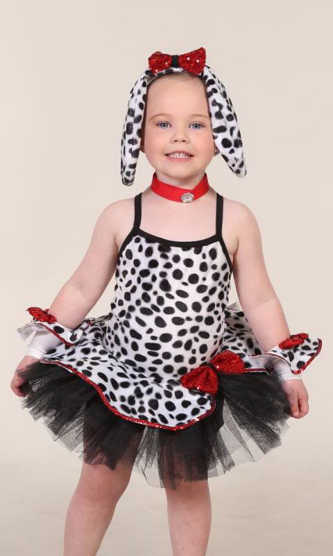 DALMATION +Gloves and Ears - Dalmation Print + Black + White