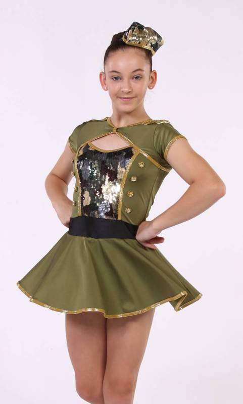 Khaki + Camo Sequin + Black + Gold