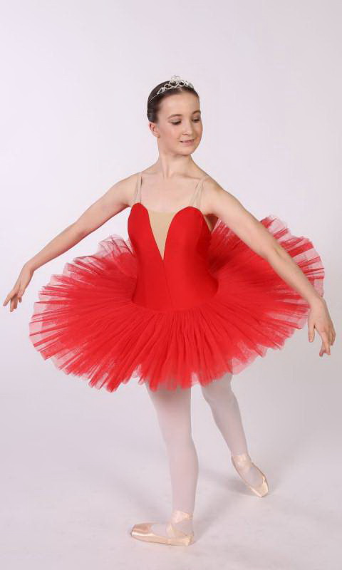 PANCAKE TUTU -  UNDECORATED  - Red