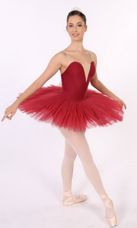 PANCAKE TUTU -  UNDECORATED  - Burgundy