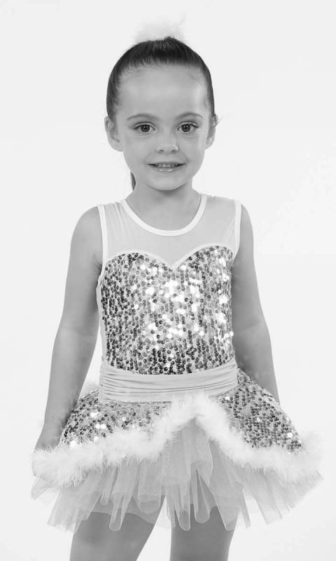 SUSIE SNOWFLAKE - SILVER SEQUIN WHITE LYCRA AND TULLE