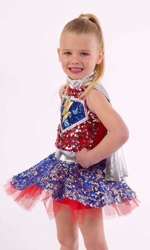 Red Blue Silver - Silver Cape 092