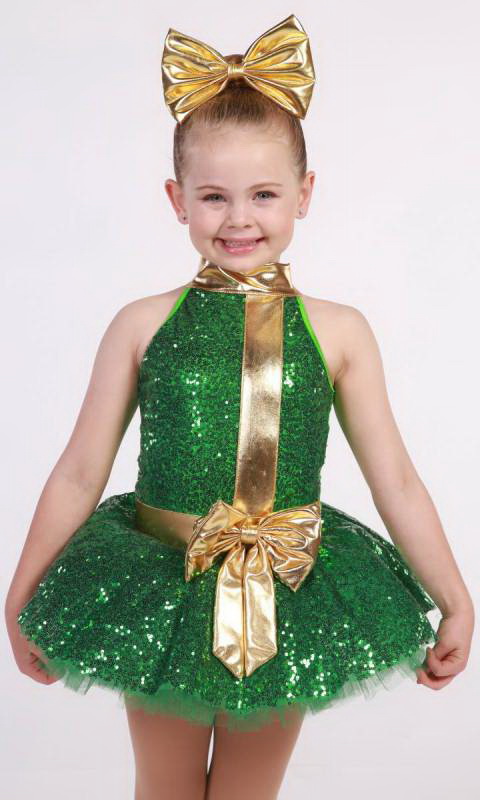 GIFT WRAP + hair accessory  - Green and Gold