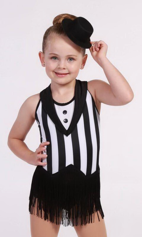 Black and white striped dance costume outlet