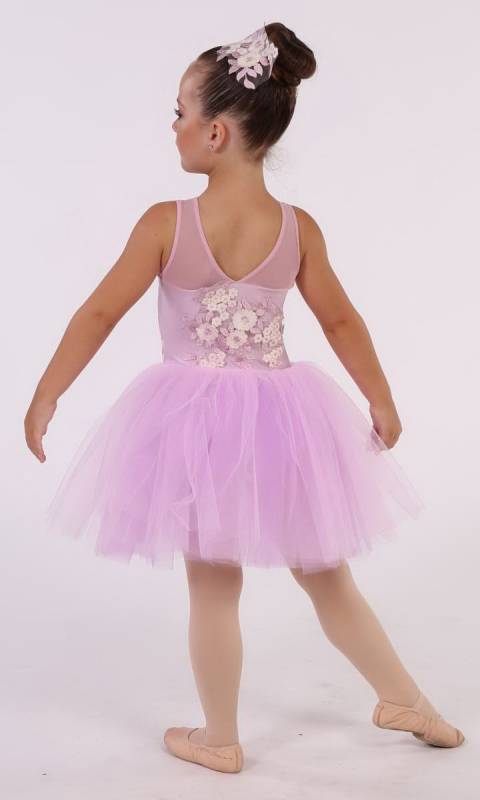 FLOWER GIRL - ROMANTIC TUTU + hair accessory - Lilac and cream 