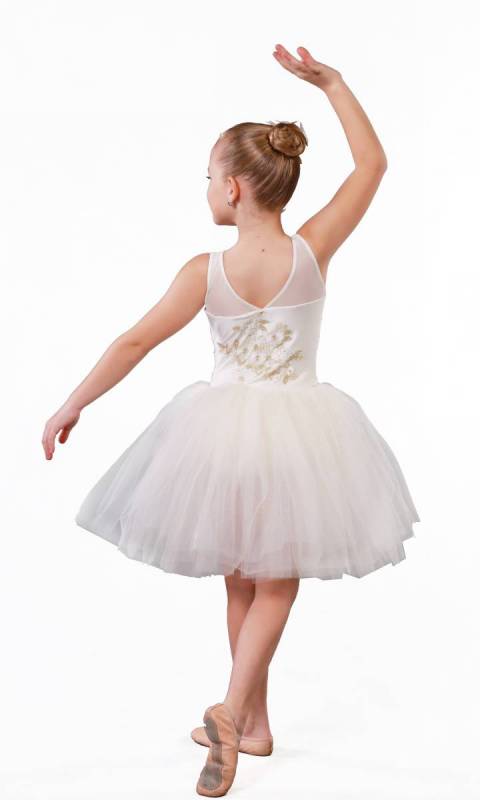 FLOWER GIRL - ROMANTIC TUTU + hair accessory - Ivory and Gold