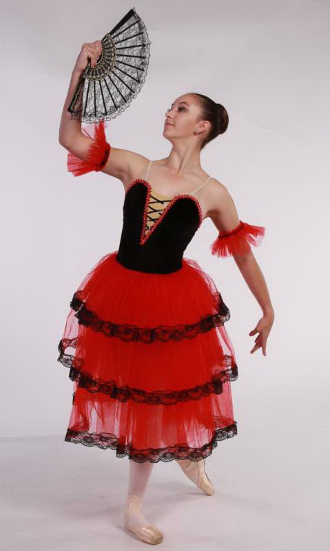KITRI - SPANISH ROMANTIC TUTU + armbands Dance Costume