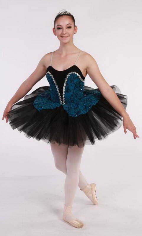 ROCHELLE - budget tutu  - Black and Teal 