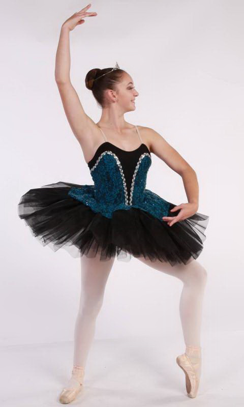 ROCHELLE - budget tutu  - Black and Teal 