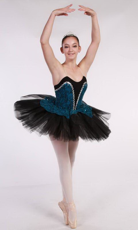 ROCHELLE - budget tutu  - Black and Teal 