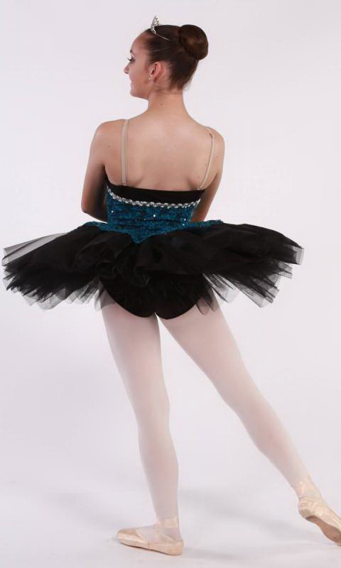ROCHELLE - budget tutu  - Black and Teal 