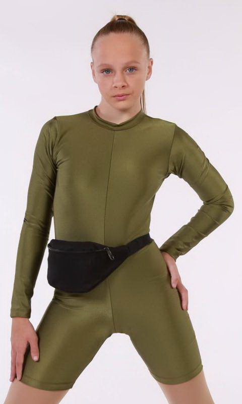 TWERK IT  - OLIVE GREEN NYLON LYCRA