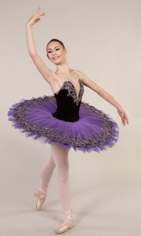 MARGOT - Pancake tutu  - Black and Purple 