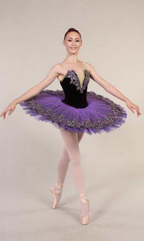 MARGOT - Pancake tutu  - Black and Purple 