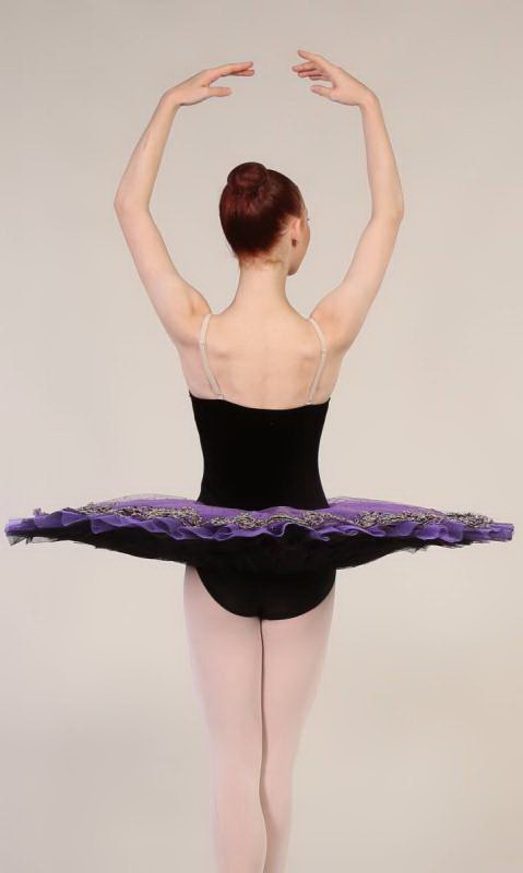 MARGOT - Pancake tutu  - Black and Purple 