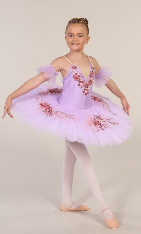 SARINA - Pancake tutu  - Lilac with dark pink and gold