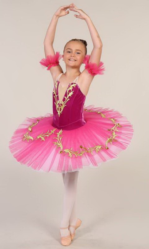 PRINCESS JASMINE - Pancake tutu  - Bright Pink Gold and white 