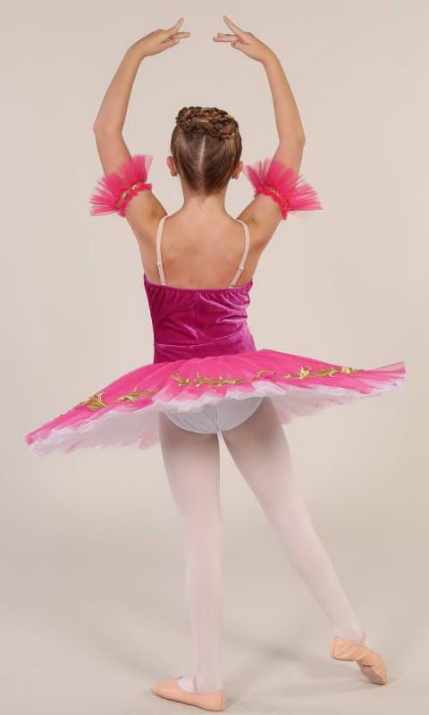 PRINCESS JASMINE - Pancake tutu  - Bright Pink Gold and white 