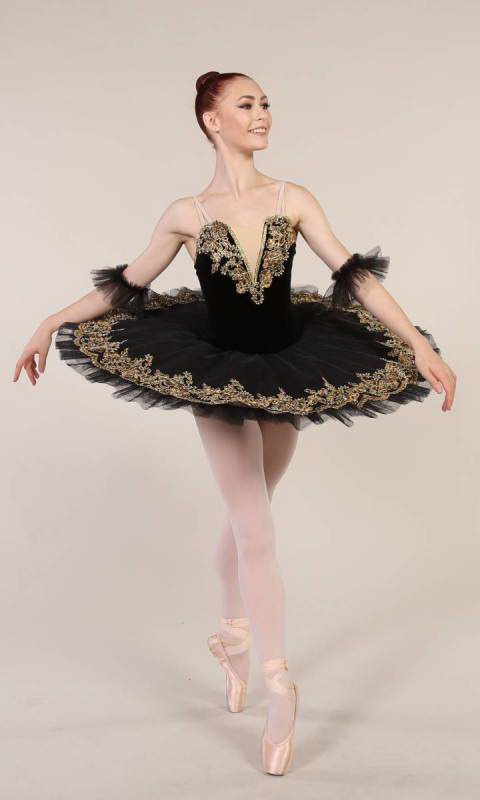 ADRIENNE - Pancake tutu  - Black and gold 