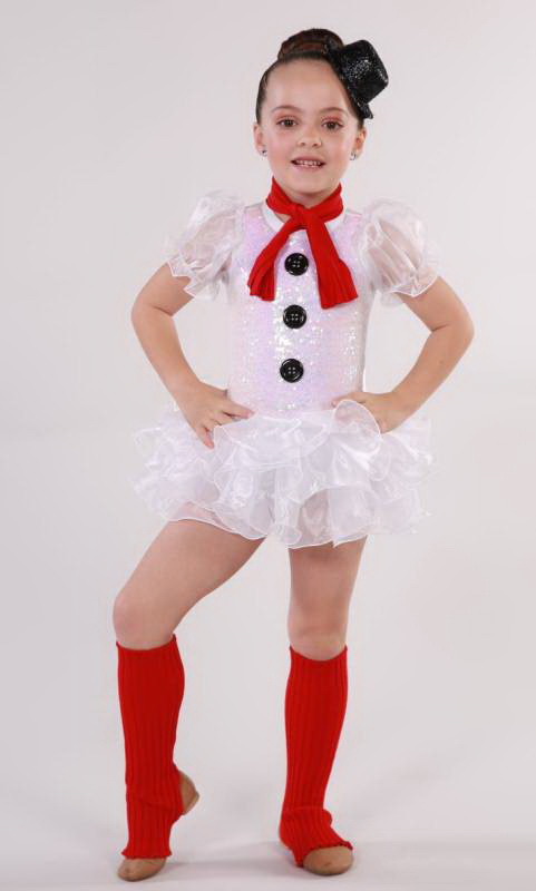 FROSTY SNOWMAN + Leg warmers, scarf + hat Dance Costume