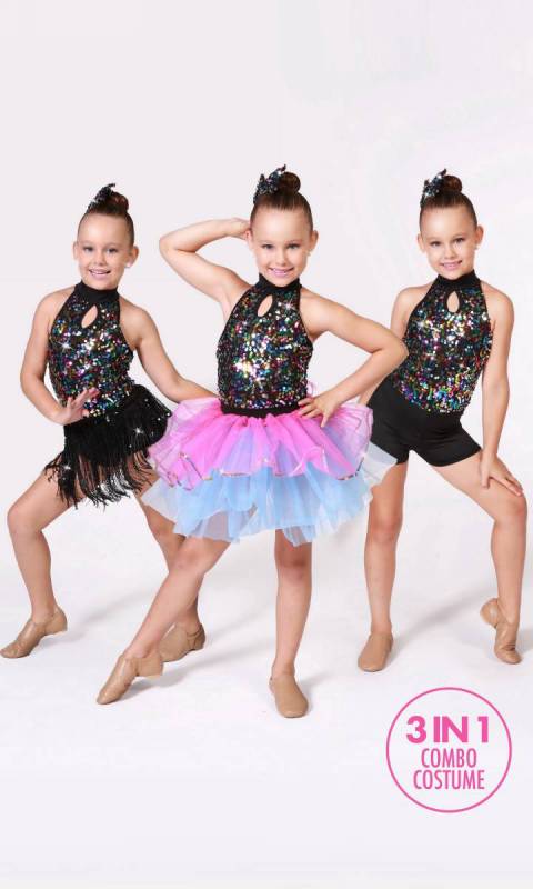 RHYTHM DANCER - 3 in 1 Combo + Hair Acc Dance Costume