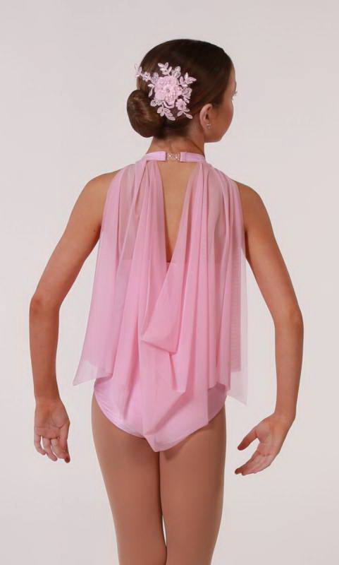 IMOGEN - Applique Leotard - Pink / white applique