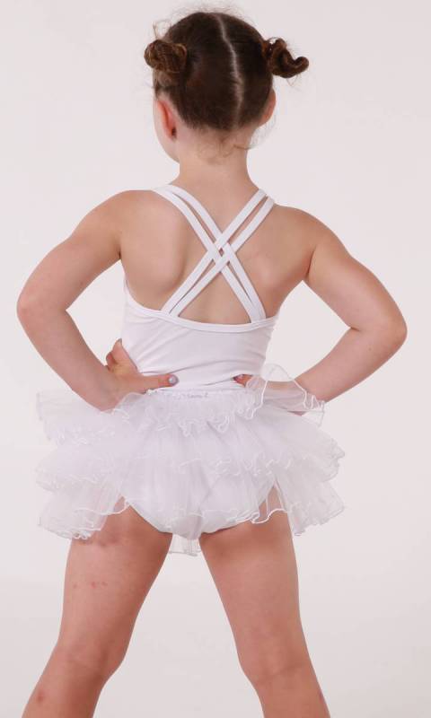 NEW REMI TUTU - White Lycra with soft tulle white