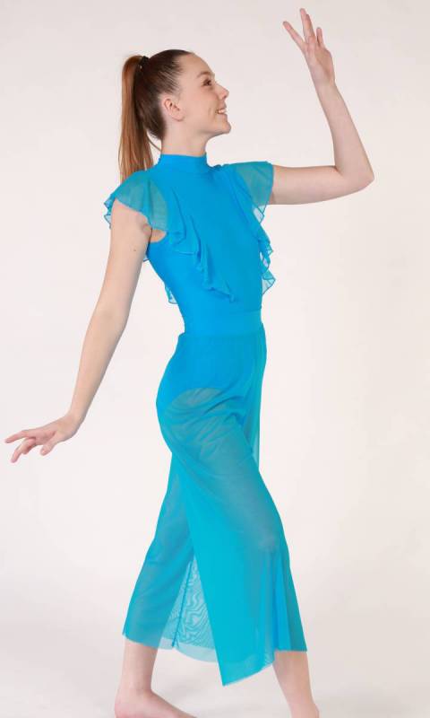 FLY AWAY LEOTARD  - Tropical Turquoise - Starstruck