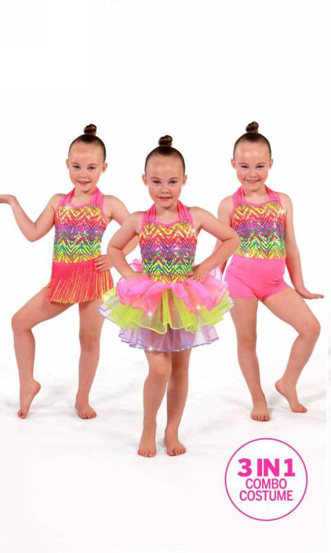 PARTYTIME -  3 in 1 Combo + Hair Accessory Dance Costume