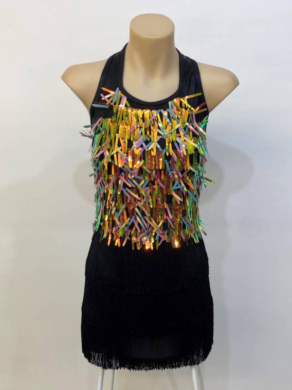 MULTI SEQUIN AND BLACK + HEADBAND