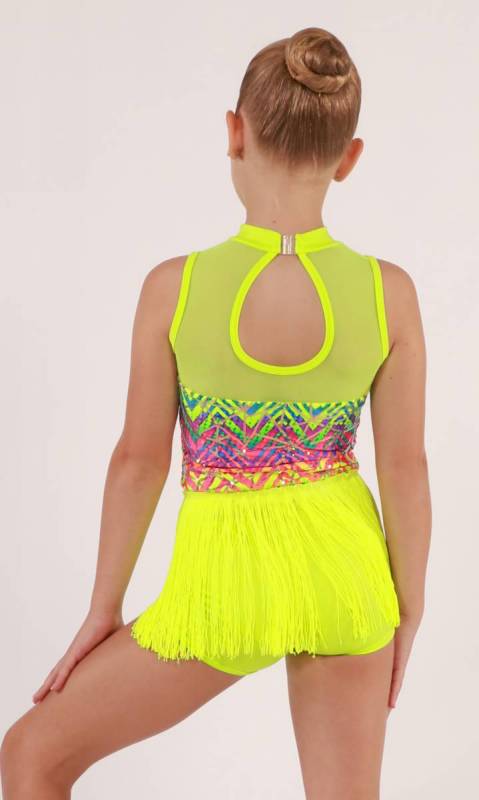 GET THE PARTY STARTED - 3 in 1 Combo - Neon Yellow and Print lycra 589