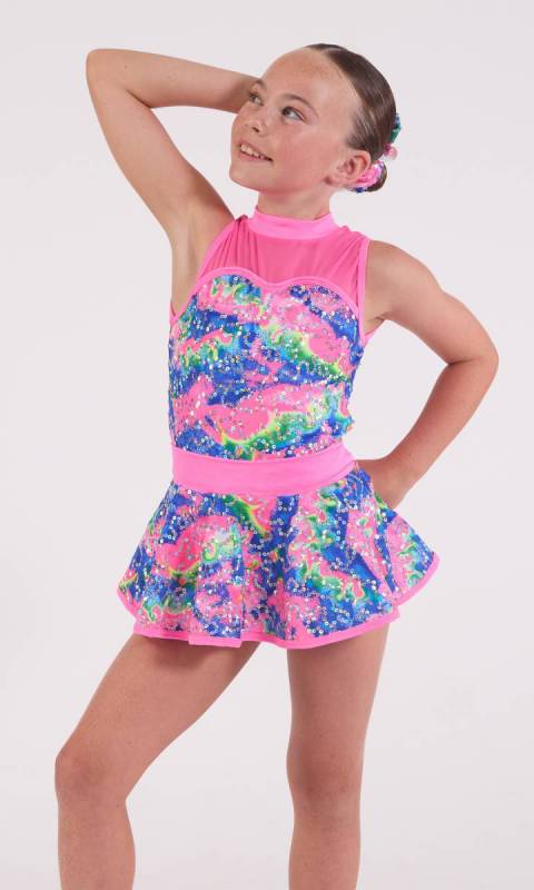 GET THE PARTY STARTED + Hair accessory - Neon Pink and Print lycra