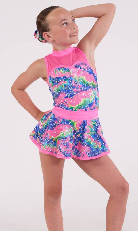 Neon Pink and Print lycra