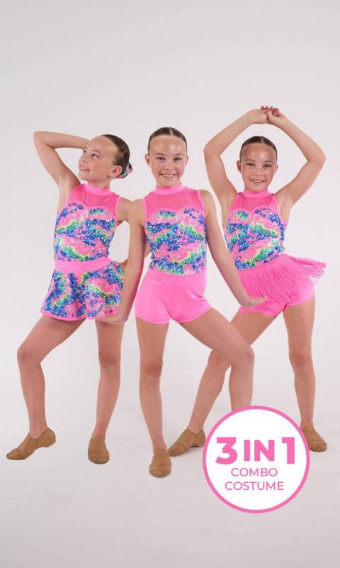 GET THE PARTY STARTED 3 in 1 Combo + Hair  Dance Costume