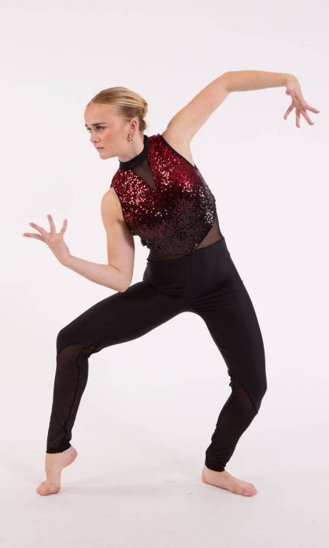 ELECTRONIC - Unitard + Hair Accessory Dance Costume