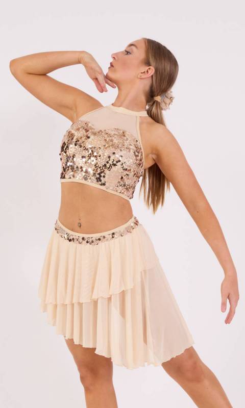 Champagne + Hair Accessory Dance Costume