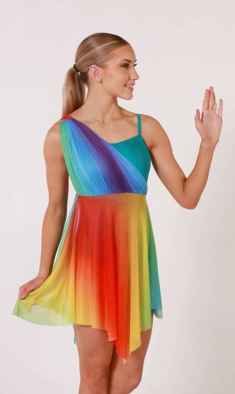 Jade green and rainbow colours