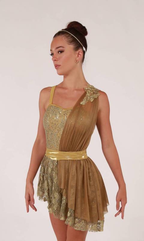 Gold dance costume online