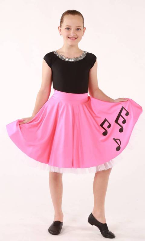 ROCK N ROLL MUSIC NOTE SKIRT with necktie -