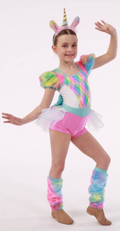 DREAMBUBBLE UNICORN + FUR LEGGINGS + HEADB Dance Costume