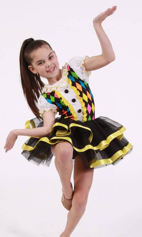 HARLEQUIN TUTU + hair ribbon Dance Costume