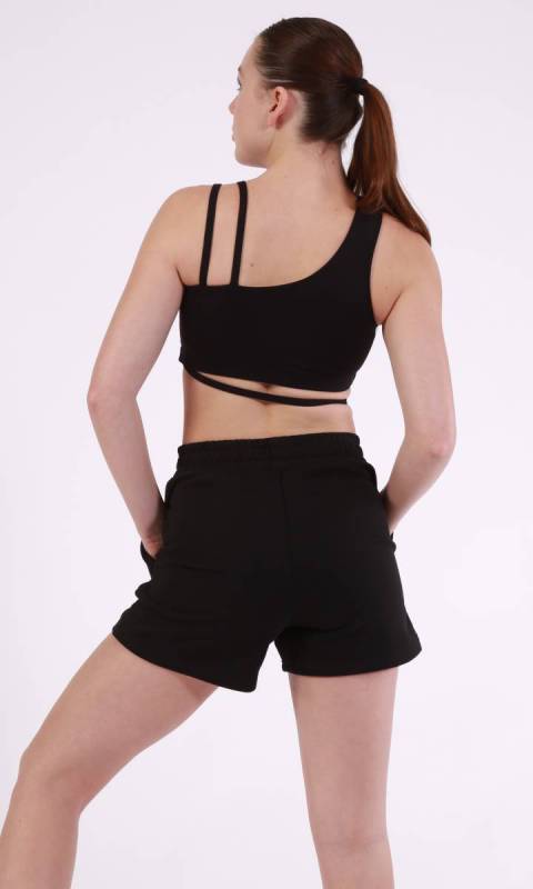 GEMINI CROP TOP  - Black 