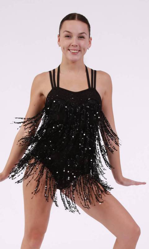 RAZZAMATAZ - FRINGE LEOTARD + Hair accesso Dance Costume