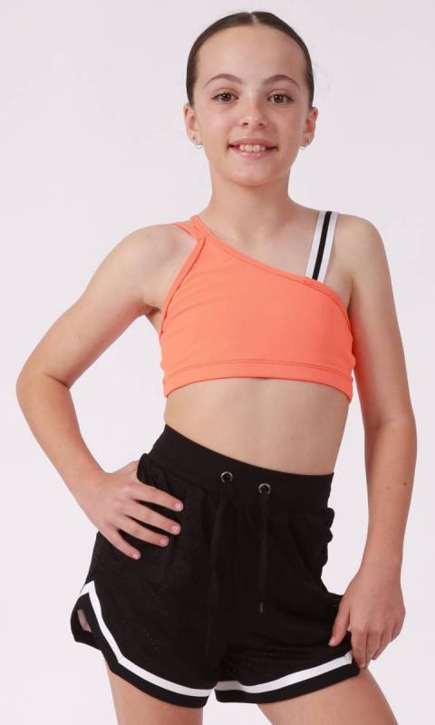 ALLEY-OOP DOUBLE SHORTS - Black + White pictured with Amber Crop (sold separately)
