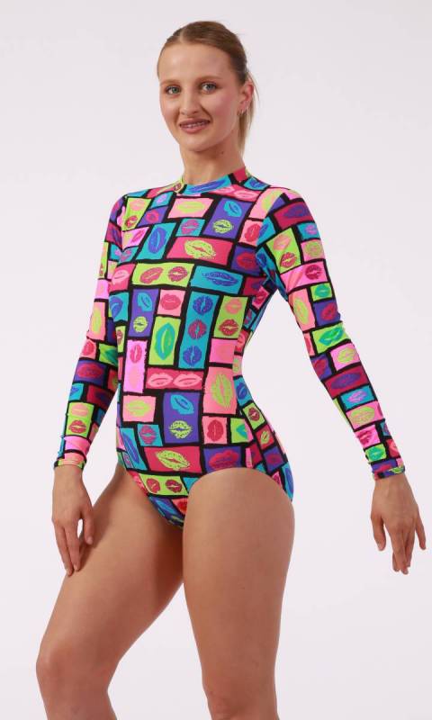 LEOTARD - LONG SLEEVE - SPANDEX PRINTS  Dance Costume