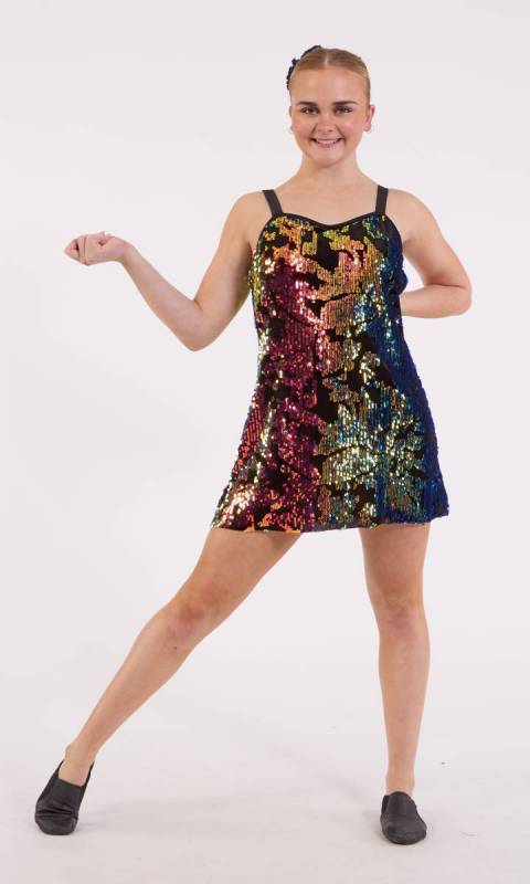 BLUE ORANGE SEQUIN VELVET