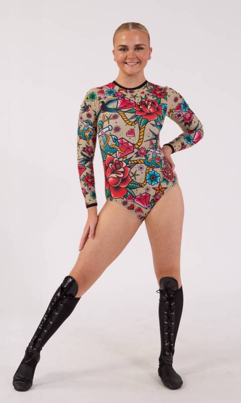 INKED LEOTARD - TATTOO - Multi + Skintone 