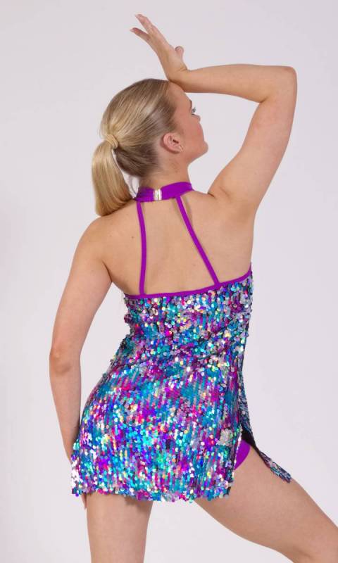 Multi sequin and Orchid purple- checkered